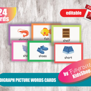 Home Digraph picture words cards