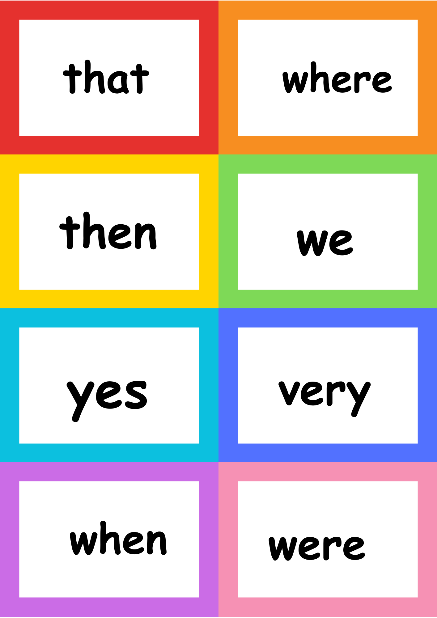 sight words flash cards sight words flash cards