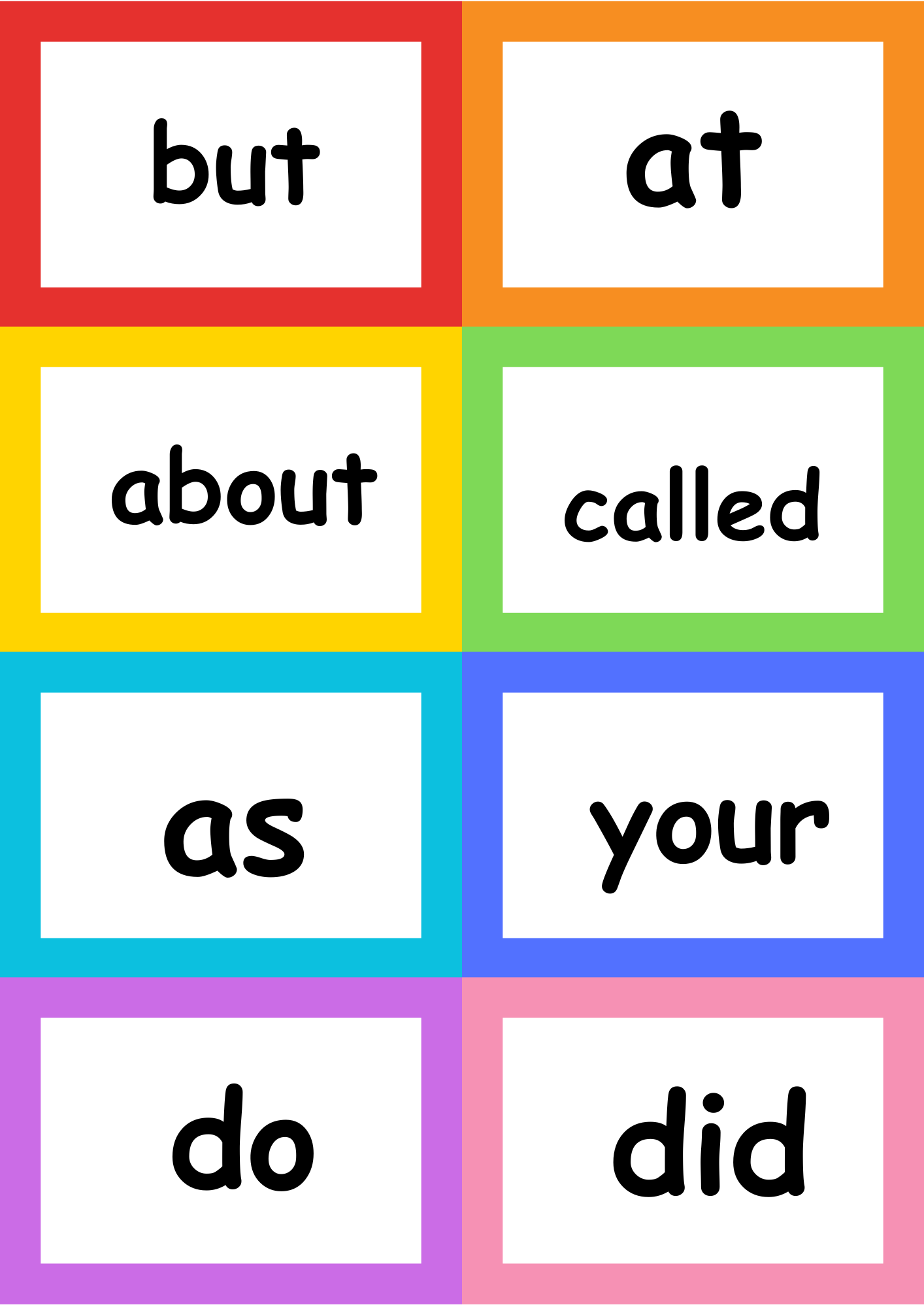 sight words flash cards sight words flash cards