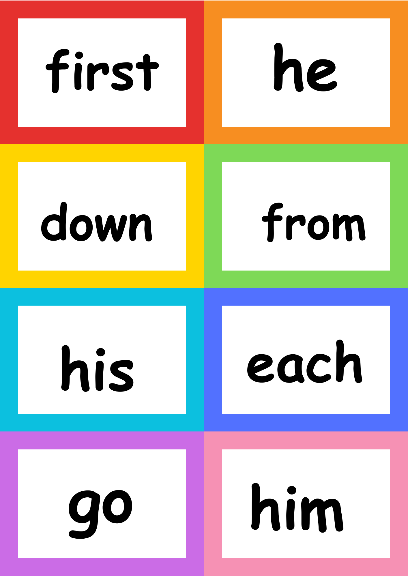 sight words flash cards sight words flash cards