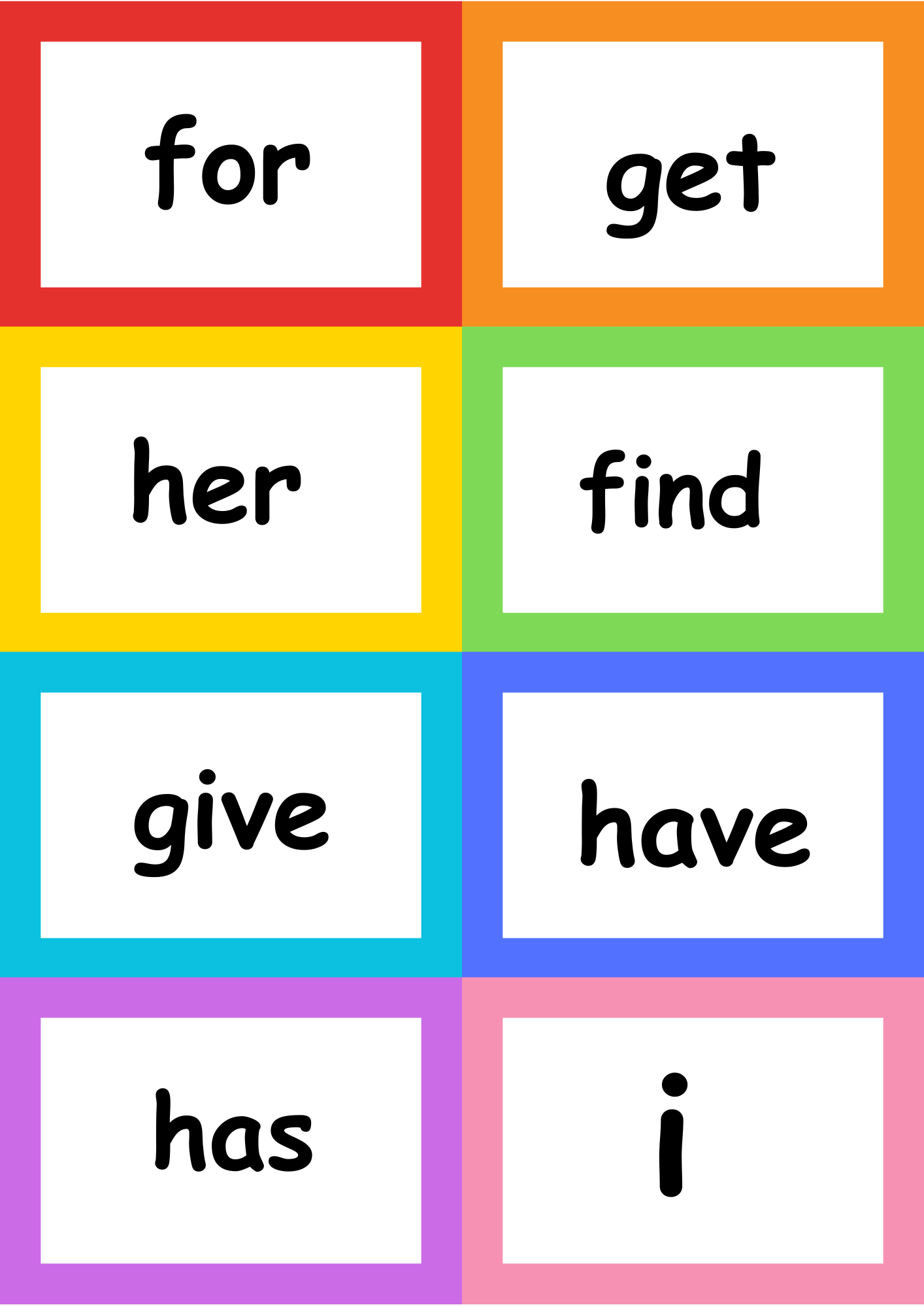 sight words flash cards sight words flash cards