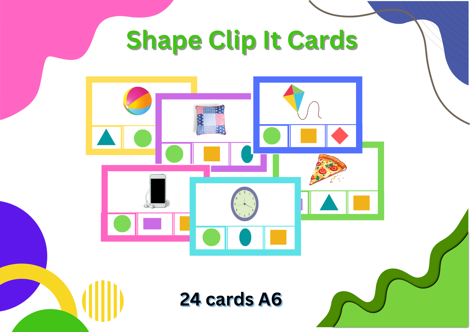 Shape Clip It Cards