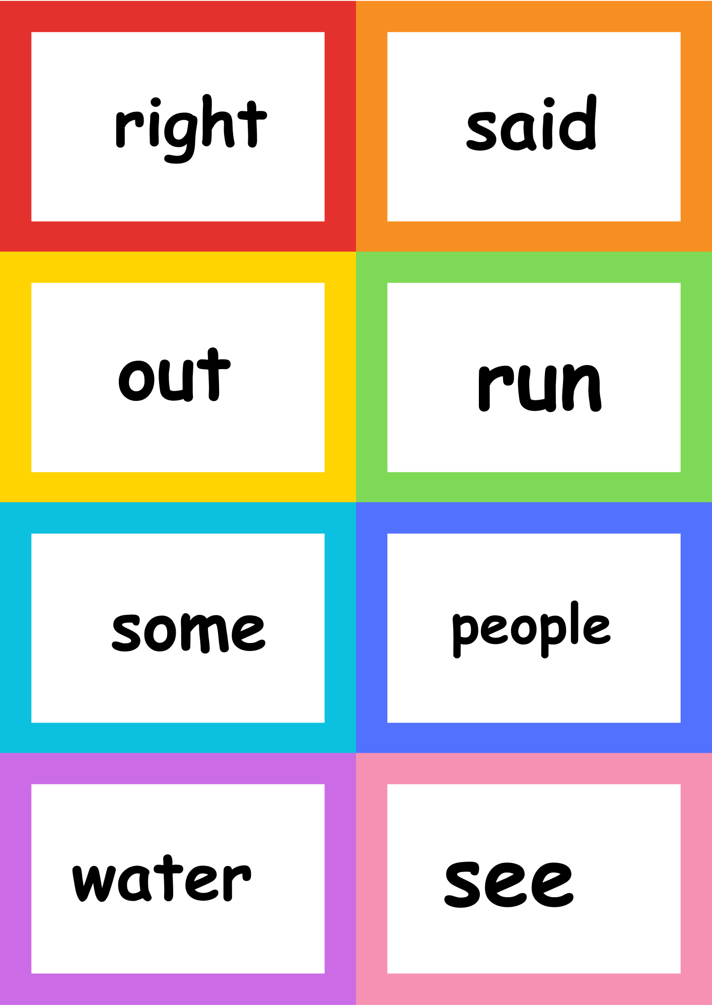 sight words flash cards sight words flash cards