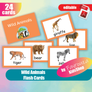 wild animals picture booklet tool