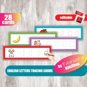 Home english letters tracing cards tool